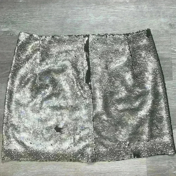 Free People one  Sequin Mini Skirt size 10 very nice condition - Picture 9 of 13